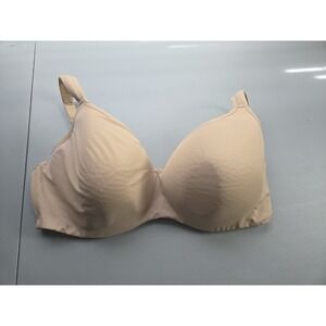 Cacique Smooth Lightly Lined Balconette Full Coverage Bra 44DD Underwire Nude